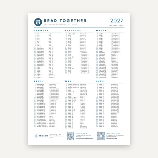 Read Together Year Two reading plan