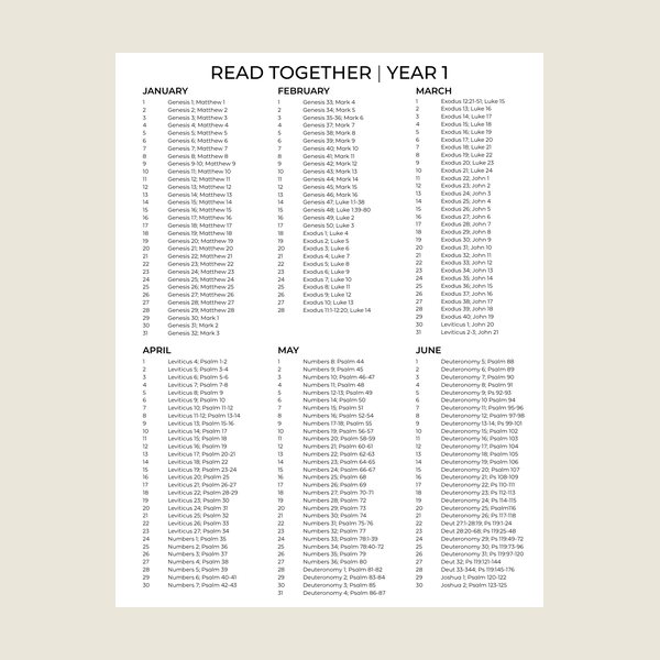 Read Together reading plan